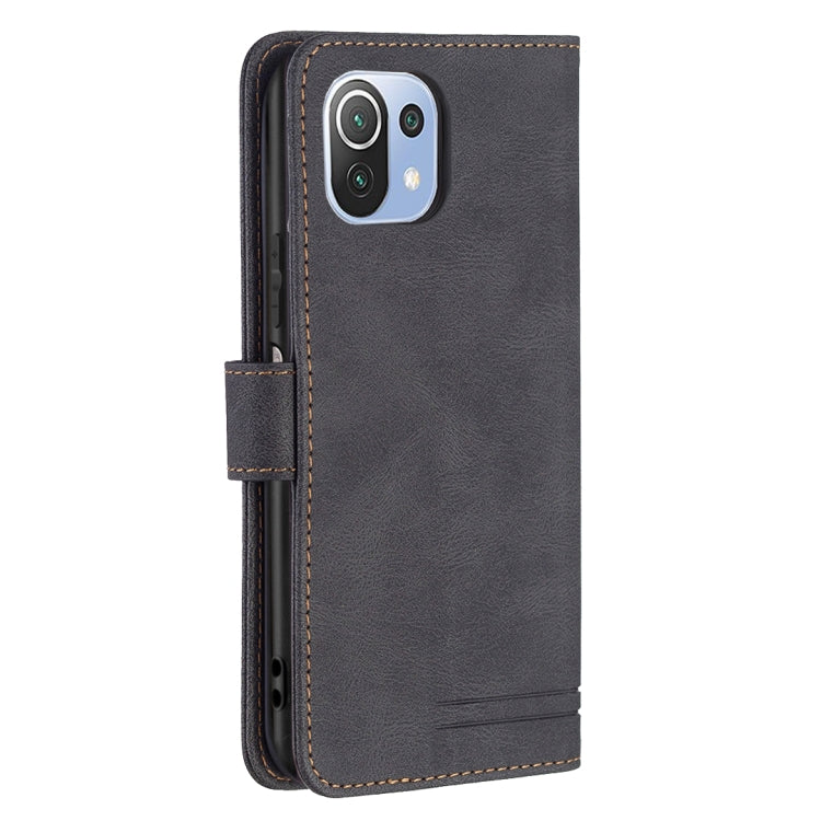 For Xiaomi Mi 11 Lite Magnetic Clasp RFID Blocking Anti-Theft Leather Case with Holder & Card Slots & Wallet