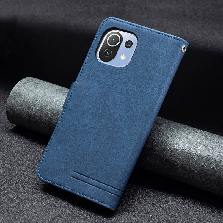 For Xiaomi Mi 11 Lite Magnetic Clasp RFID Blocking Anti-Theft Leather Case with Holder & Card Slots & Wallet