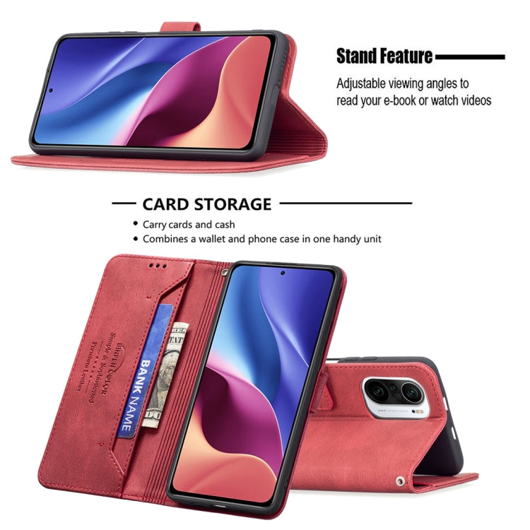 For Xiaomi Mi 11i / Poco F3 Magnetic Clasp RFID Blocking Anti-Theft Leather Case with Holder & Card Slots & Wallet