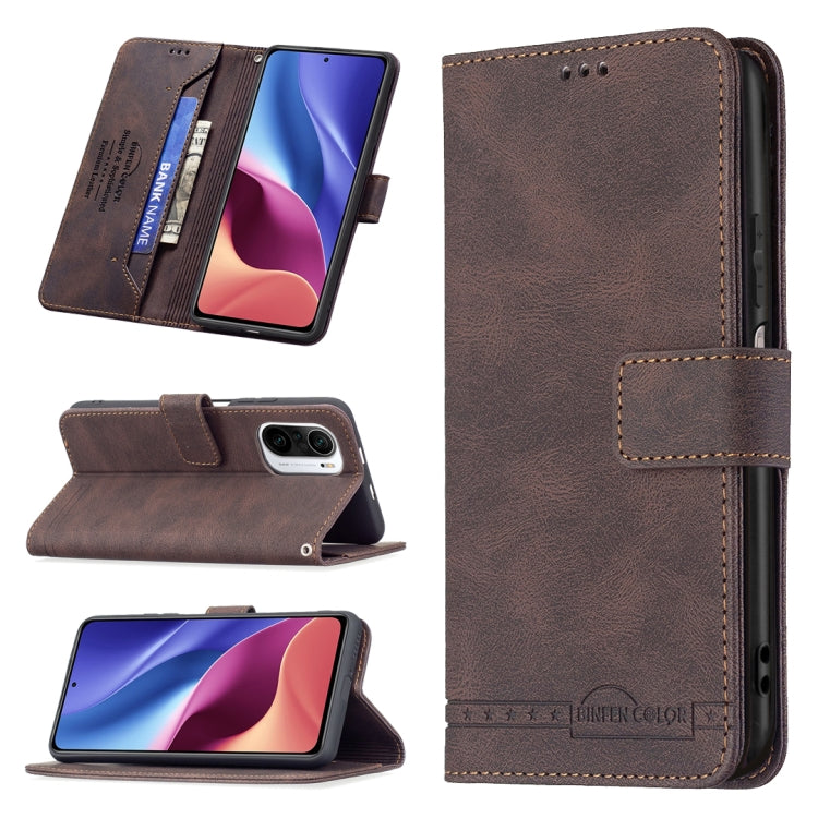 For Xiaomi Mi 11i / Poco F3 Magnetic Clasp RFID Blocking Anti-Theft Leather Case with Holder & Card Slots & Wallet