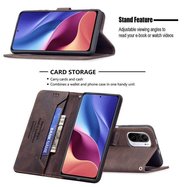 For Xiaomi Mi 11i / Poco F3 Magnetic Clasp RFID Blocking Anti-Theft Leather Case with Holder & Card Slots & Wallet