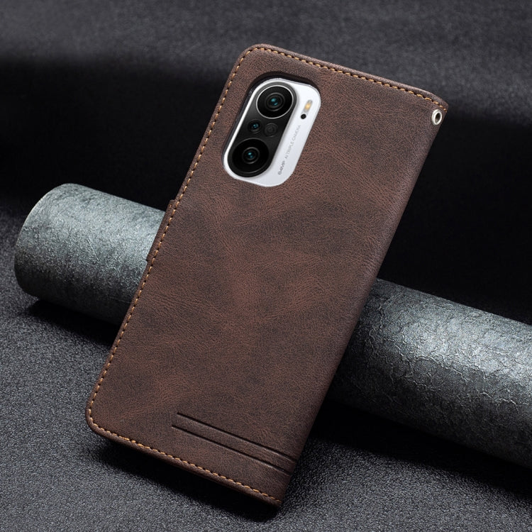 For Xiaomi Mi 11i / Poco F3 Magnetic Clasp RFID Blocking Anti-Theft Leather Case with Holder & Card Slots & Wallet