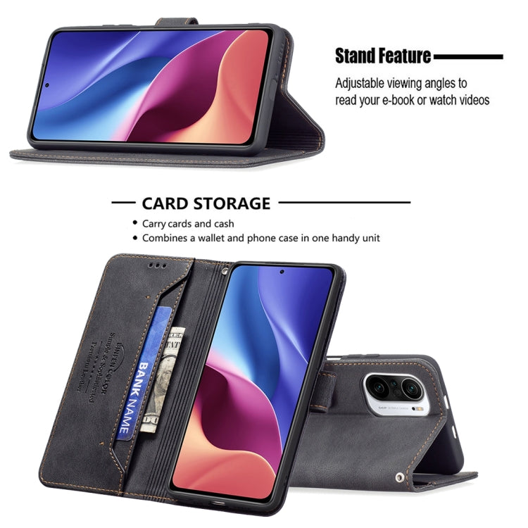 For Xiaomi Mi 11i / Poco F3 Magnetic Clasp RFID Blocking Anti-Theft Leather Case with Holder & Card Slots & Wallet