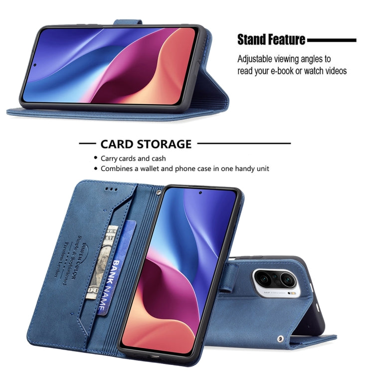 For Xiaomi Mi 11i / Poco F3 Magnetic Clasp RFID Blocking Anti-Theft Leather Case with Holder & Card Slots & Wallet