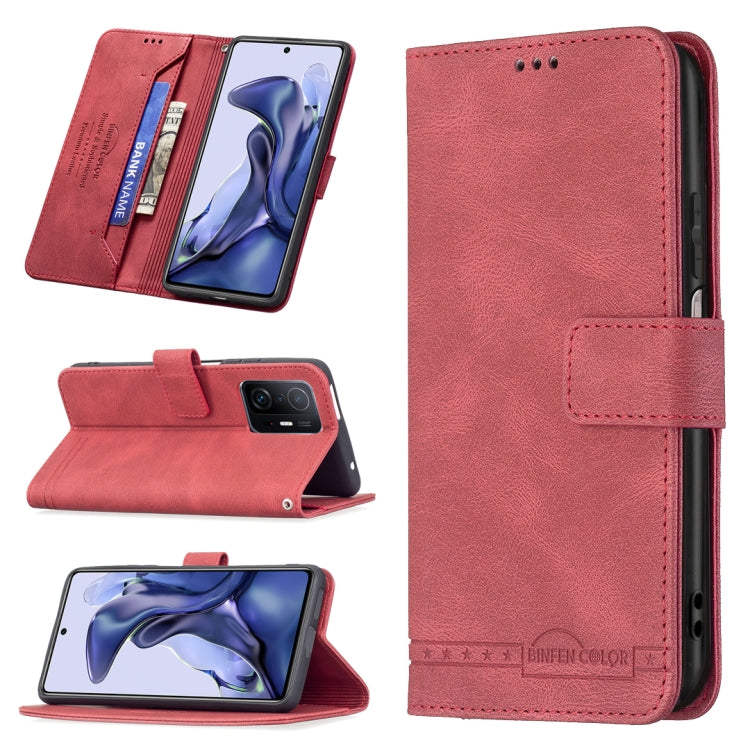 For Xiaomi Mi 11T / 11T Pro Magnetic Clasp RFID Blocking Anti-Theft Leather Case with Holder & Card Slots & Wallet