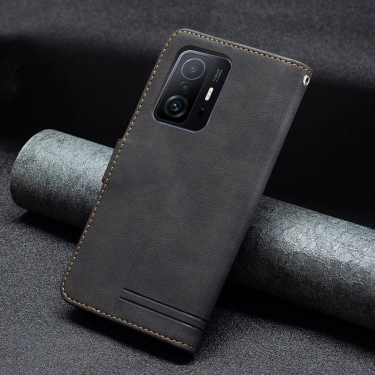 For Xiaomi Mi 11T / 11T Pro Magnetic Clasp RFID Blocking Anti-Theft Leather Case with Holder & Card Slots & Wallet