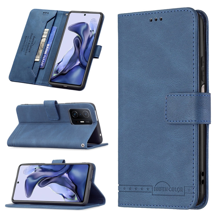 For Xiaomi Mi 11T / 11T Pro Magnetic Clasp RFID Blocking Anti-Theft Leather Case with Holder & Card Slots & Wallet