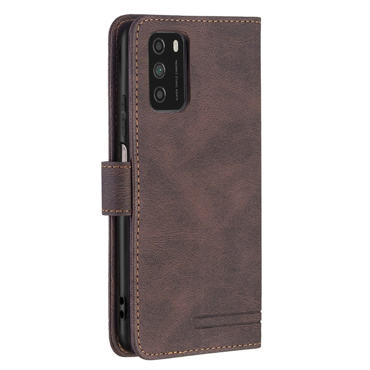 For Xiaomi Poco M3 / Redmi Note 9 4G Magnetic Clasp RFID Blocking Anti-Theft Leather Case with Holder & Card Slots & Wallet