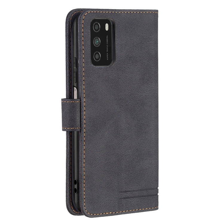 For Xiaomi Poco M3 / Redmi Note 9 4G Magnetic Clasp RFID Blocking Anti-Theft Leather Case with Holder & Card Slots & Wallet