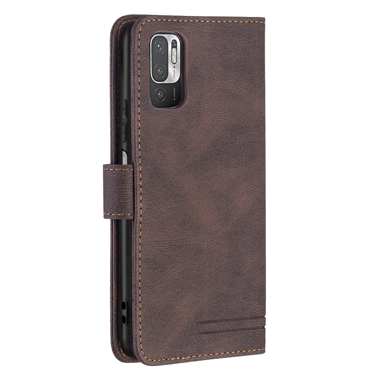 For Xiaomi Poco M3 Pro / Redmi Note 10 5G Magnetic Clasp RFID Blocking Anti-Theft Leather Case with Holder & Card Slots & Wallet