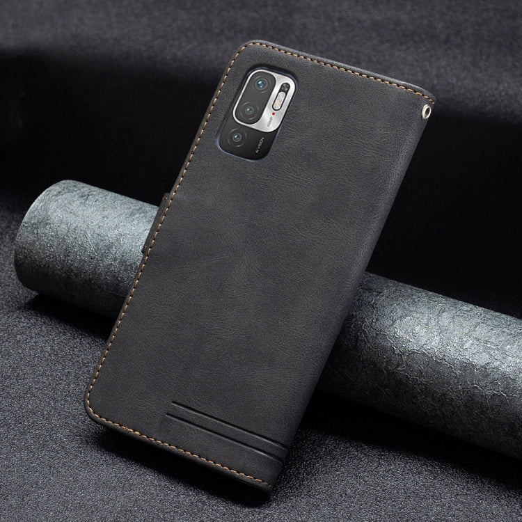 For Xiaomi Poco M3 Pro / Redmi Note 10 5G Magnetic Clasp RFID Blocking Anti-Theft Leather Case with Holder & Card Slots & Wallet