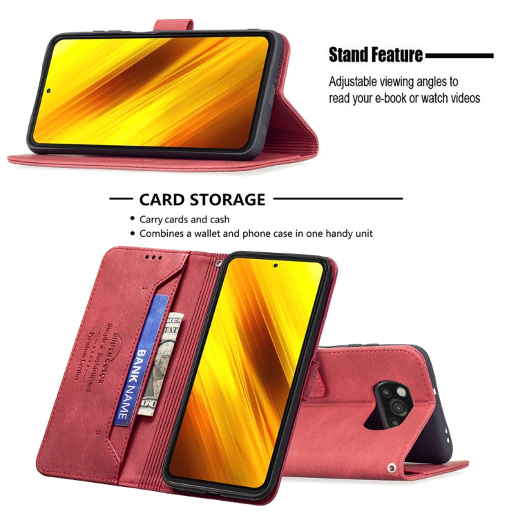 For Xiaomi Poco X3 Magnetic Clasp RFID Blocking Anti-Theft Leather Case with Holder & Card Slots & Wallet