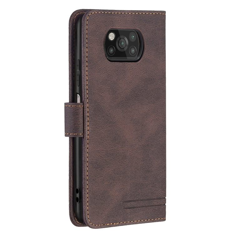 For Xiaomi Poco X3 Magnetic Clasp RFID Blocking Anti-Theft Leather Case with Holder & Card Slots & Wallet