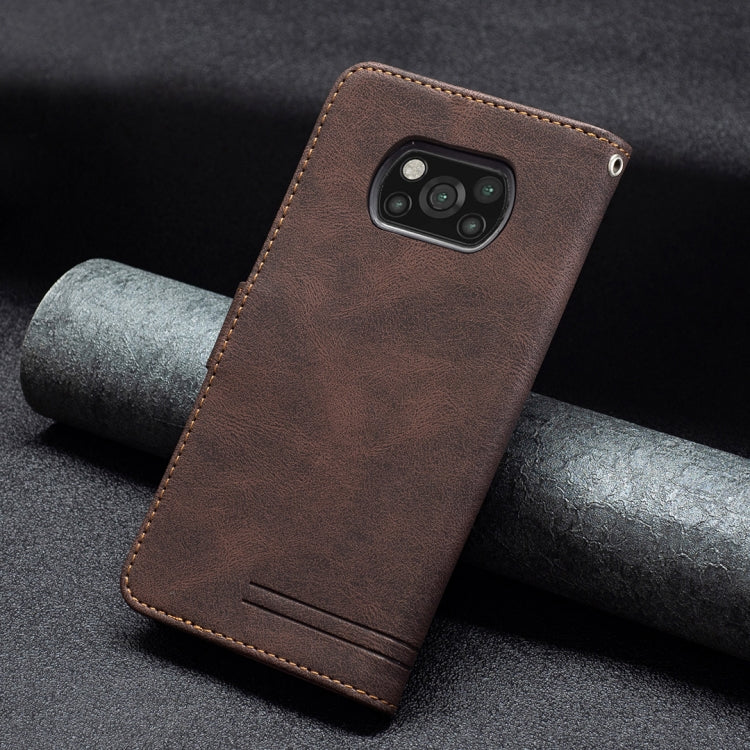 For Xiaomi Poco X3 Magnetic Clasp RFID Blocking Anti-Theft Leather Case with Holder & Card Slots & Wallet