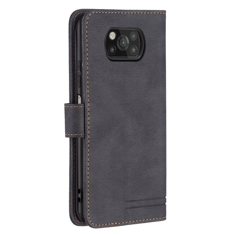 For Xiaomi Poco X3 Magnetic Clasp RFID Blocking Anti-Theft Leather Case with Holder & Card Slots & Wallet