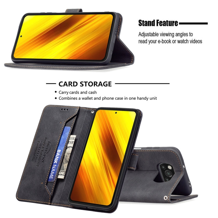 For Xiaomi Poco X3 Magnetic Clasp RFID Blocking Anti-Theft Leather Case with Holder & Card Slots & Wallet