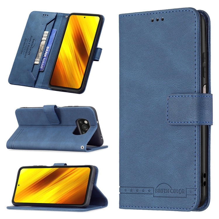 For Xiaomi Poco X3 Magnetic Clasp RFID Blocking Anti-Theft Leather Case with Holder & Card Slots & Wallet