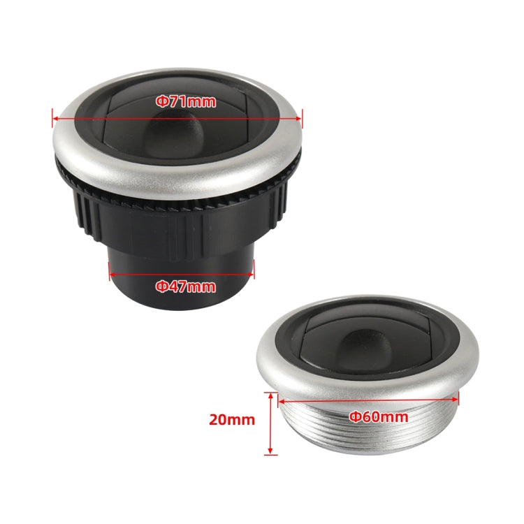 A5681-03 71mm RV Universal Air-conditioning Outlet, Hole Size: 60mm