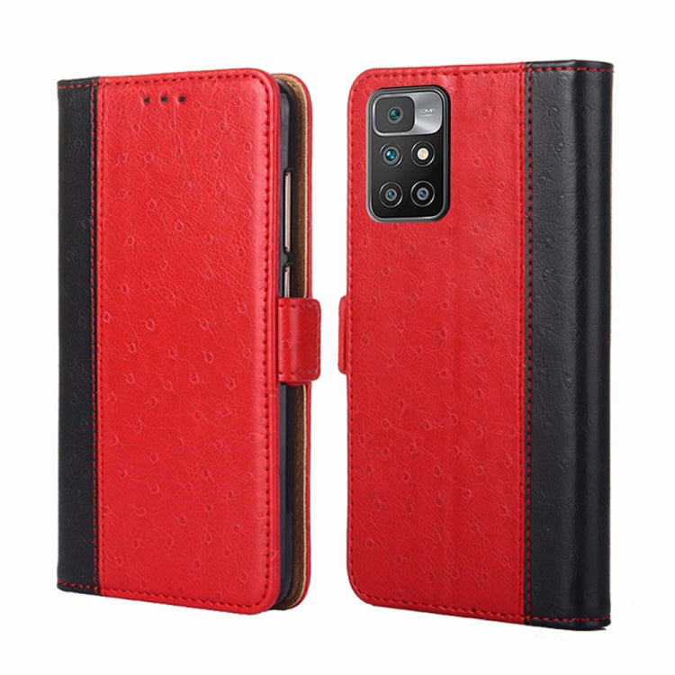For Xiaomi Redmi 10 Ostrich Texture Horizontal Flip Leather Phone Case with Holder & Card Slots & Wallet