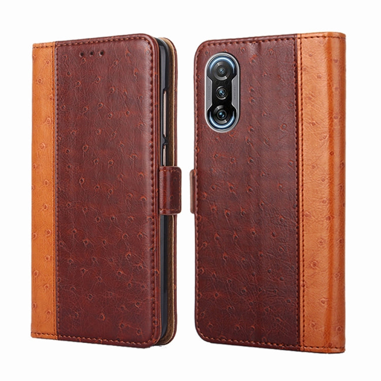 For Xiaomi Redmi K40 Gaming Ostrich Texture Horizontal Flip Leather Phone Case with Holder & Card Slots & Wallet