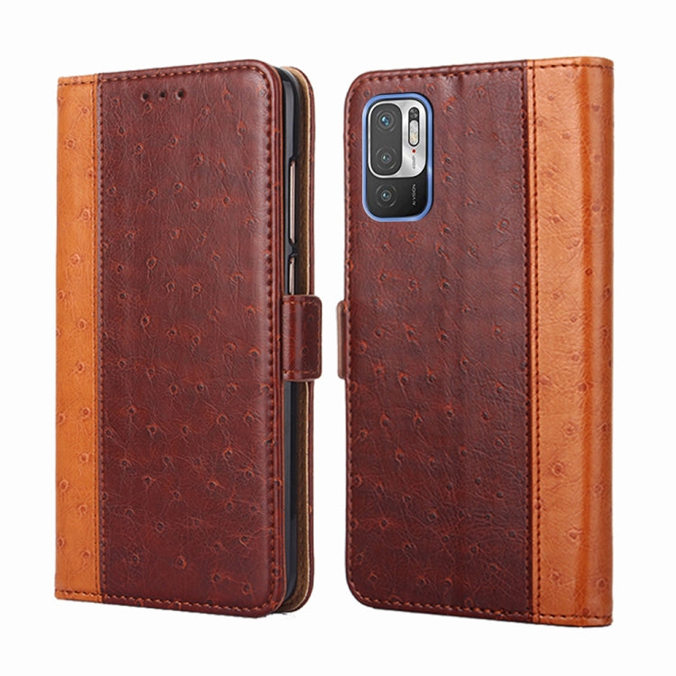 For Xiaomi Redmi Note 10 5G / Poco M3 Pro 5G Ostrich Texture Horizontal Flip Leather Phone Case with Holder & Card Slots & Wallet