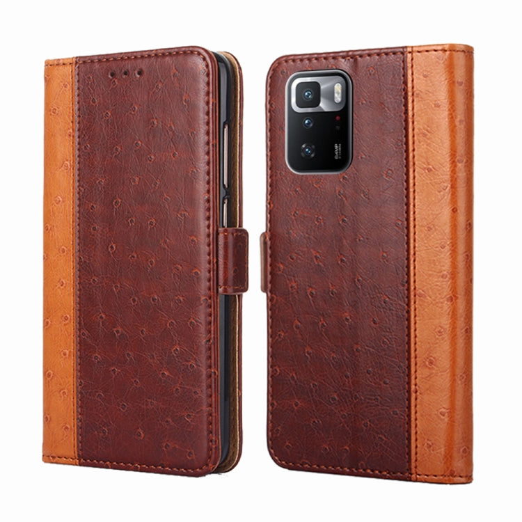 For Xiaomi Redmi Note 10 Pro 5G Ostrich Texture Horizontal Flip Leather Phone Case with Holder & Card Slots & Wallet