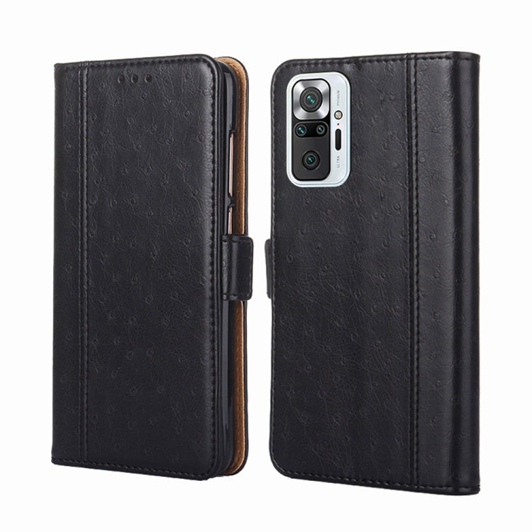 For Xiaomi Redmi Note 10 Pro / Note 10 Pro Max Ostrich Texture Horizontal Flip Leather Phone Case with Holder & Card Slots & Wallet