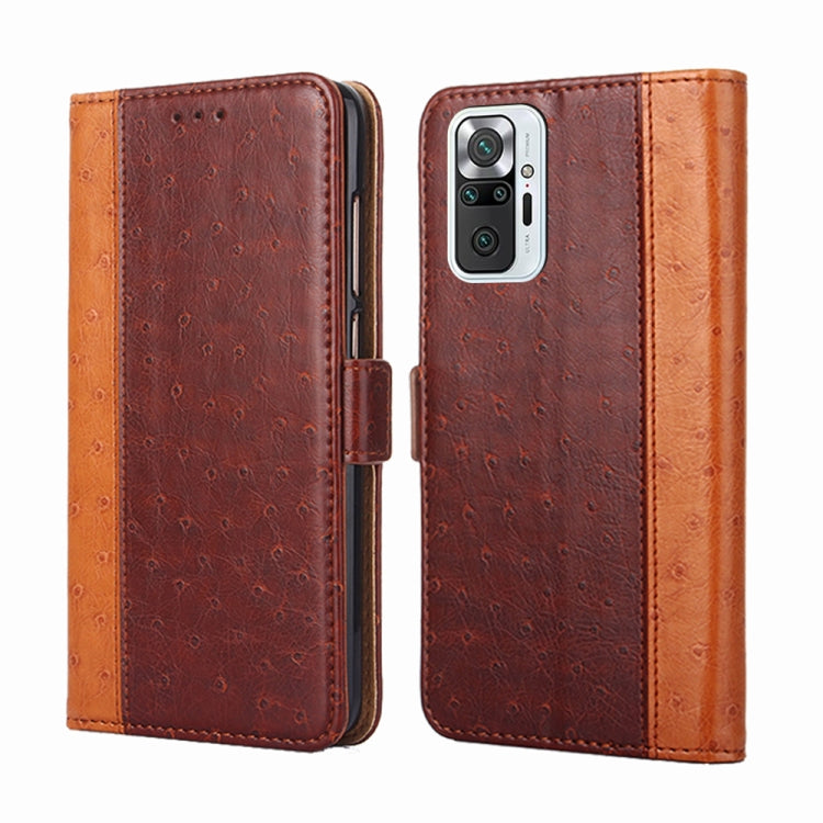 For Xiaomi Redmi Note 10 Pro / Note 10 Pro Max Ostrich Texture Horizontal Flip Leather Phone Case with Holder & Card Slots & Wallet