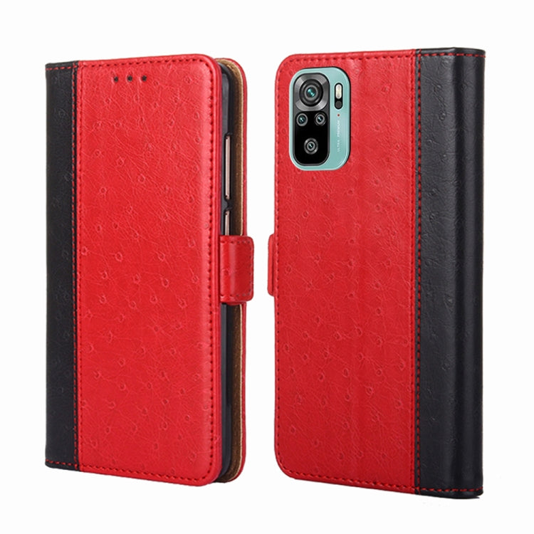 For Xiaomi Redmi Note 10 / Note 10s Ostrich Texture Horizontal Flip Leather Phone Case with Holder & Card Slots & Wallet