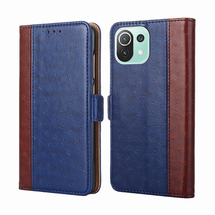 For Xiaomi Mi 11 Lite Ostrich Texture Horizontal Flip Leather Phone Case with Holder & Card Slots & Wallet