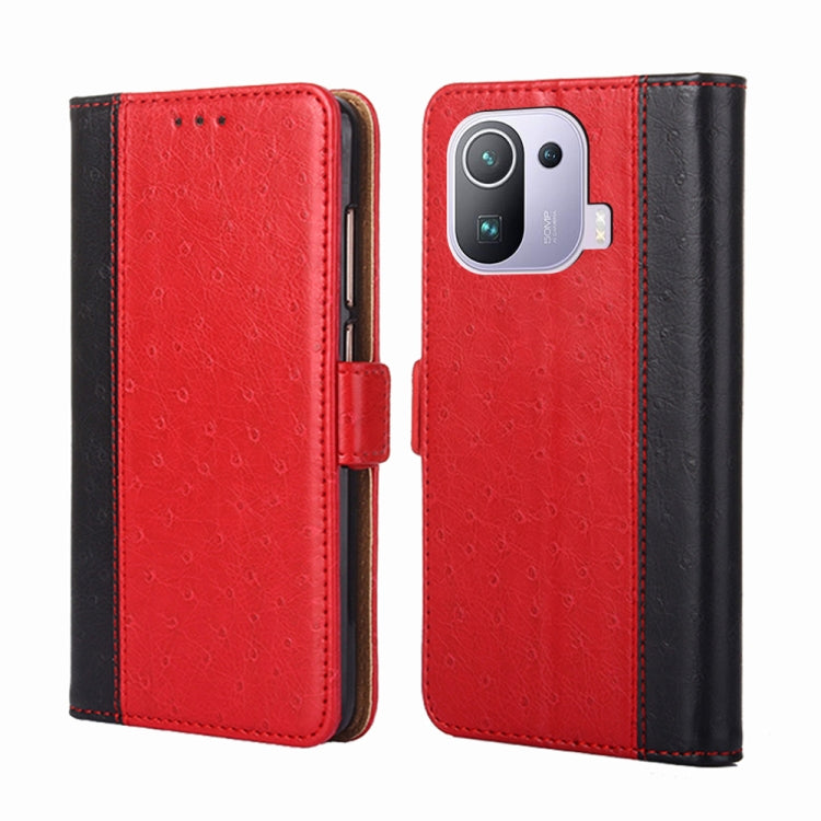 For Xiaomi Mi 11 Pro Ostrich Texture Horizontal Flip Leather Phone Case with Holder & Card Slots & Wallet