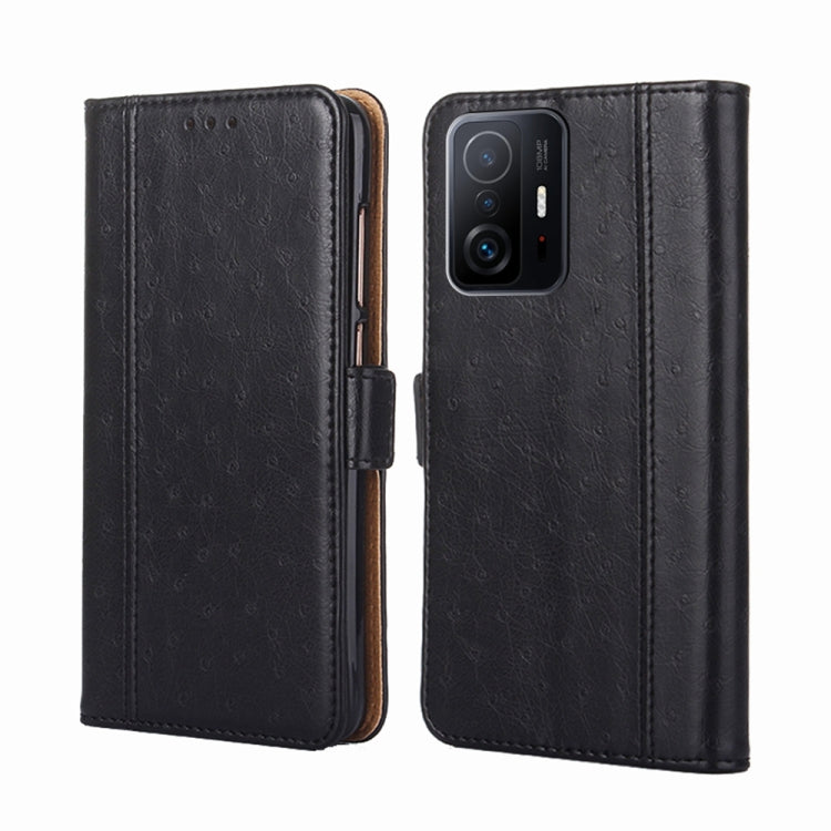 For Xiaomi Mi 11T Ostrich Texture Horizontal Flip Leather Phone Case with Holder & Card Slots & Wallet
