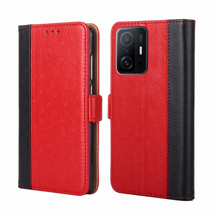 For Xiaomi Mi 11T Ostrich Texture Horizontal Flip Leather Phone Case with Holder & Card Slots & Wallet