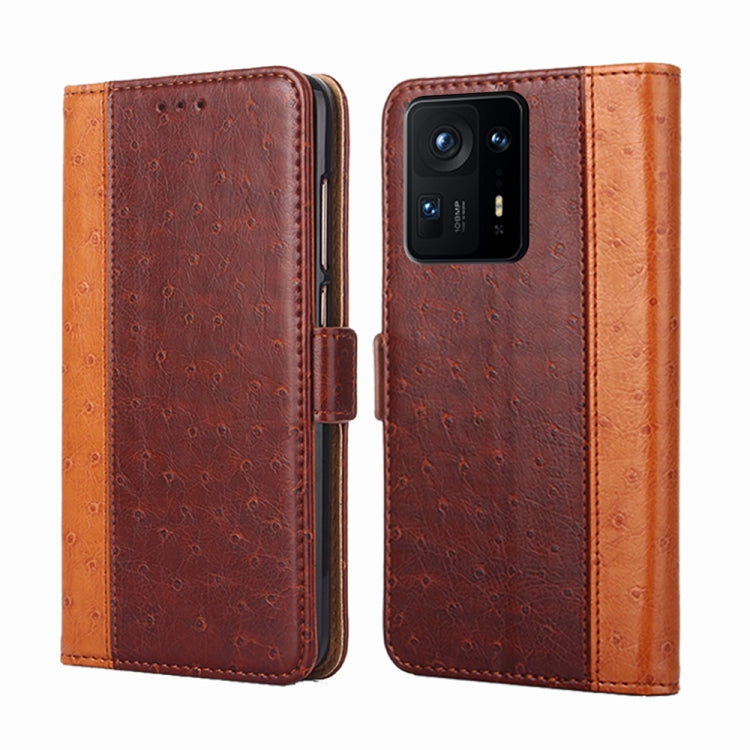 For Xiaomi Mix 4 Ostrich Texture Horizontal Flip Leather Phone Case with Holder & Card Slots & Wallet