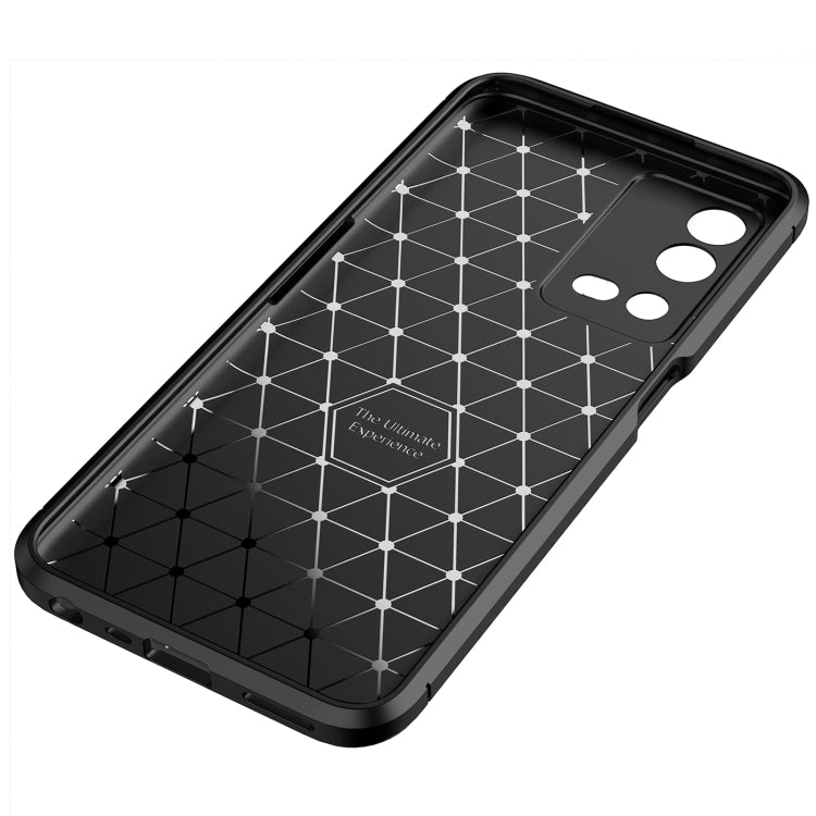 For OPPO A55 4G Carbon Fiber Texture Shockproof TPU Phone Case