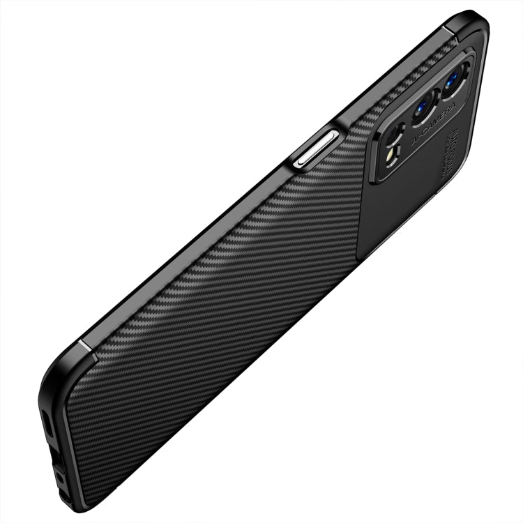 For OPPO A55 4G Carbon Fiber Texture Shockproof TPU Phone Case