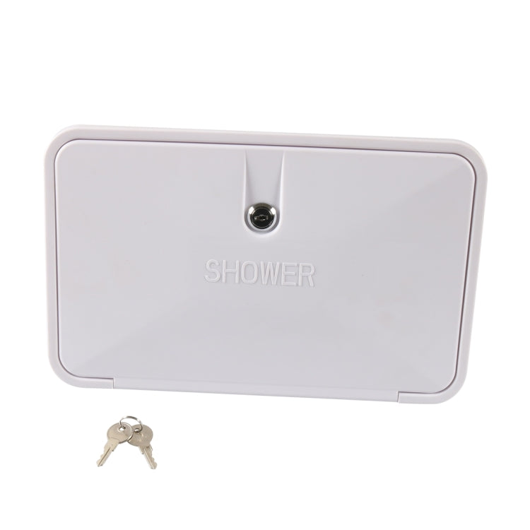 A6622-01 White RV External Shower Box Head with Hose