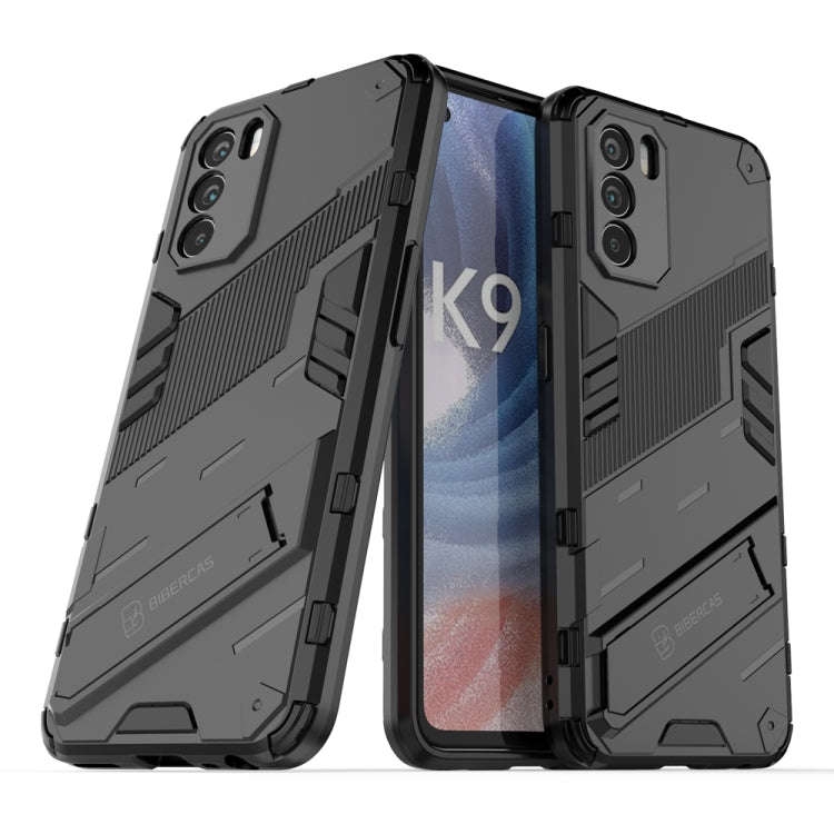 For OPPO K9 Pro Punk Armor 2 in 1 PC + TPU Shockproof Phone Case with Invisible Holder