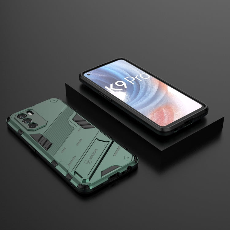For OPPO K9 Pro Punk Armor 2 in 1 PC + TPU Shockproof Phone Case with Invisible Holder