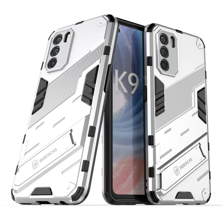 For OPPO K9 Pro Punk Armor 2 in 1 PC + TPU Shockproof Phone Case with Invisible Holder