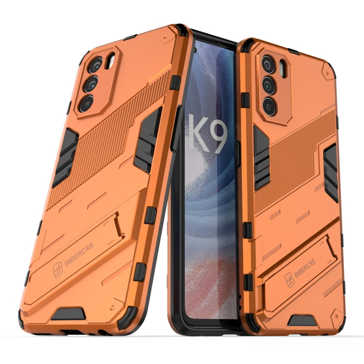 For OPPO K9 Pro Punk Armor 2 in 1 PC + TPU Shockproof Phone Case with Invisible Holder