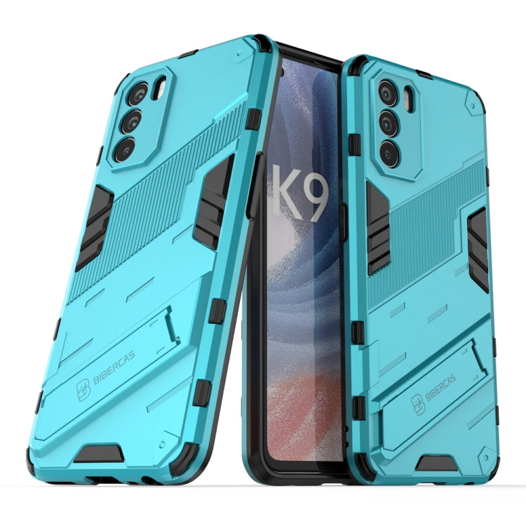 For OPPO K9 Pro Punk Armor 2 in 1 PC + TPU Shockproof Phone Case with Invisible Holder