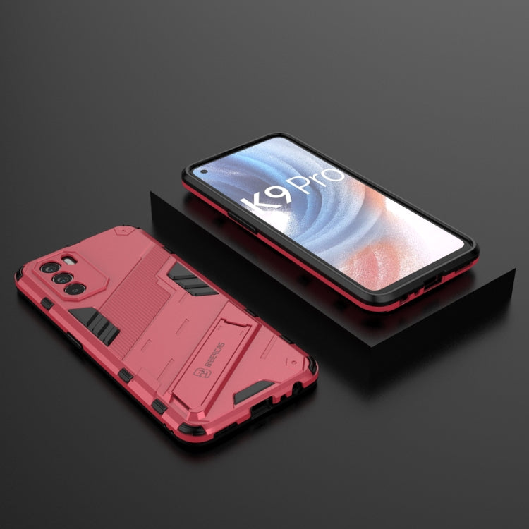 For OPPO K9 Pro Punk Armor 2 in 1 PC + TPU Shockproof Phone Case with Invisible Holder