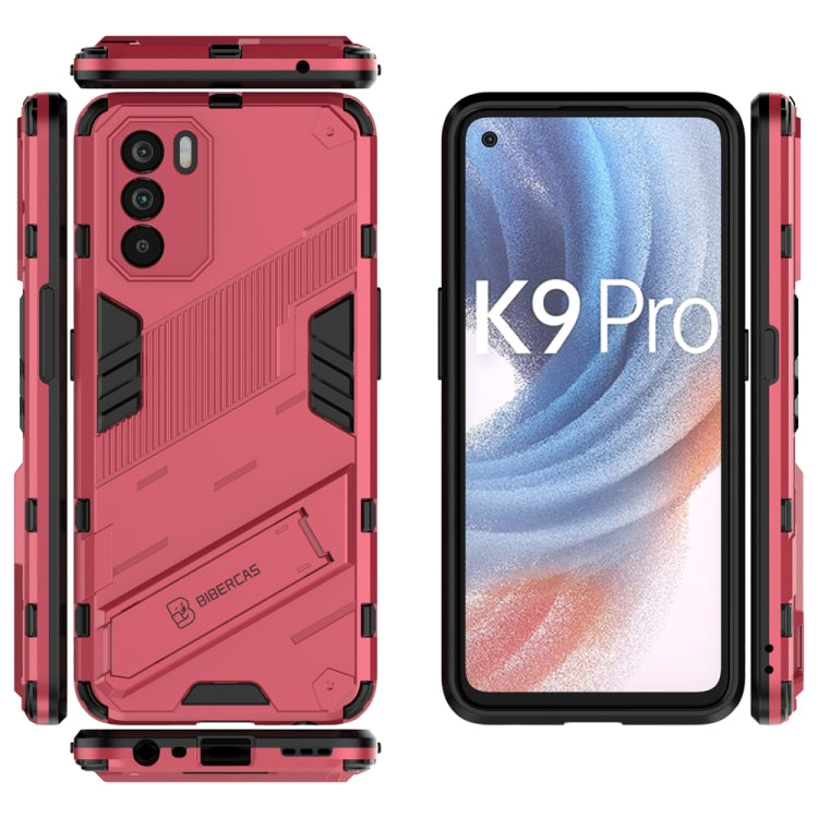 For OPPO K9 Pro Punk Armor 2 in 1 PC + TPU Shockproof Phone Case with Invisible Holder