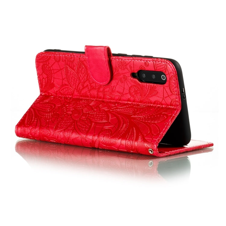For Xiaomi Mi 9 Pro Lace Flower Horizontal Flip Leather Case with Holder & Card Slots & Wallet & Photo Frame