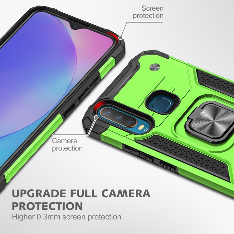For vivo Y17 Magnetic Armor Shockproof TPU + PC Phone Case with Metal Ring Holder