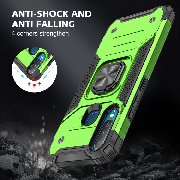 For vivo Y17 Magnetic Armor Shockproof TPU + PC Phone Case with Metal Ring Holder