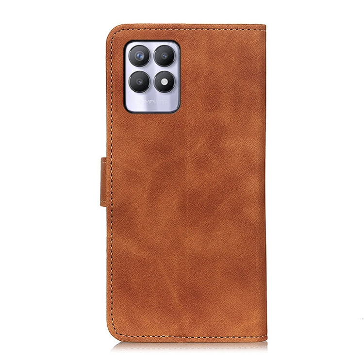 For OPPO Realme 8i KHAZNEH Retro Texture Horizontal Flip Leather Phone Case with Holder & Card Slots & Wallet