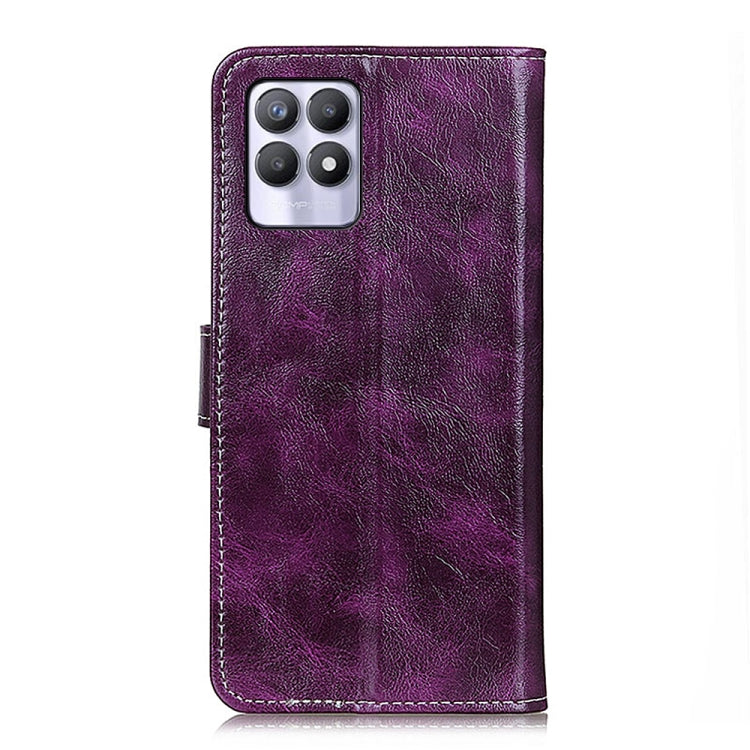 For OPPO Realme 8i Retro Crazy Horse Texture Horizontal Flip Leather Phone Case