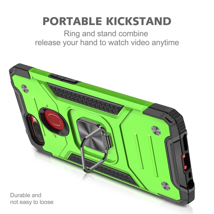 For OPPO A5s & A7 Magnetic Armor Shockproof TPU + PC Phone Case with Metal Ring Holder